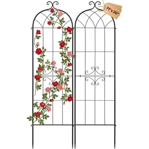 VEVOR Garden Trellis, 71 x 20 inch Rose Trellis, 8 Packs Garden Flower Rose Trellises with Powder-Coated Finish & Convenient Locking Design, Plant Support Trellises for Flowers, Vegetables, Roses(2 Packs-Style2)