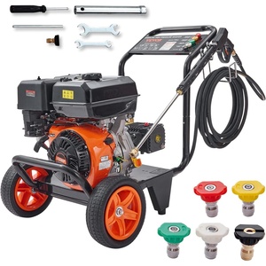 VEVOR Gas Pressure Washer, 3600 PSI 2.6 GPM, Gas Powered Pressure Washer with Copper Pump, Spray Gun and Extension Wand, 5 Quick Connect Nozzles, for Cleaning Cars, Homes, Driveways, Patios(4400PSI)
