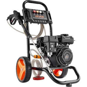 VEVOR Gas Pressure Washer, 3600 PSI 2.6 GPM, Gas Powered Pressure Washer with Copper Pump, Spray Gun and Extension Wand, 5 Quick Connect Nozzles, for Cleaning Cars, Homes, Driveways, Patios(2900PSI – Vertical)