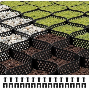 VEVOR Gravel Grid, 3 Inch Depth, 17.06 x 8.86 FT / 5200 x 2700 mm, 1880 LBS Per Sq ft Grass Ground Retainer, Permeable Geo Grids Driveway Stabilization, for Garden, Patio, Walkway, RV Parking Slopes(17.06 x 8.86 FT)