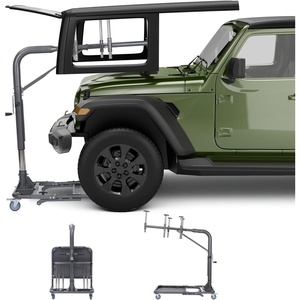 VEVOR Hard Top Remover Lift, 220 lbs, Jeep Hardtop Removal and Storage System, Quick & Easy One-Person Operation, Adjustable Height, for Jeep Wrangler YJ, TJ, JK, JL, 4XE, Ford Bronco 4 Door & 6 Gen+(Portable)