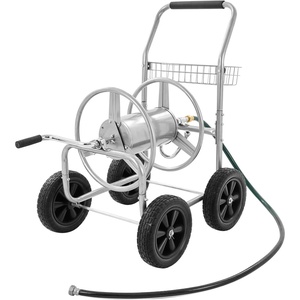 VEVOR Hose Reel Cart, Hold Up to 175 ft of 5/8’’ Hose (Hose Not Included), Garden Water Hose Carts Mobile Tools with Wheels, Heavy Duty Powder-Coated Steel Outdoor Planting for Garden, Yard, Lawn