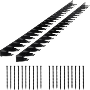 VEVOR Landscape Edging, 100 ft x 1.5 in Plastic Garden Border Edging with 120 Spikes, No Dig, Flexible Lawn Edgings Roll, UV-Resistant Mini Fence Borders Pathway Edgings for Flower Beds Yard Paver(60ft*1.7in（L-shaped）)