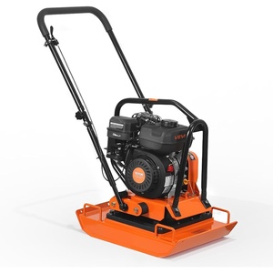 VEVOR Plate Compactor, 6.5 HP 196CC Gas Engine, 5700 VPM Vibrating Ground Rammer, 4047 lbs Compaction Force, 21 x 16 in Plate, Walk Behind Compactor for Paver Landscaping, Asphalt, Foundation, Soil(35.43 x 17.32 x 36.22 in / 900 x 440 x 920 mm)
