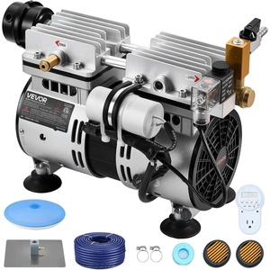 VEVOR Pond Aerator, 550W Power, 5.2CFM for Up to 3 Acre 50′ Lake, Pond Aeration Kit Includes 3/4 HP Compressor & Timer & Valves, Air Compressor for Deep Water Oxygen Circulation, for Pond, Lake(5.2CFM+1 diffuser)