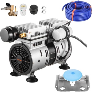VEVOR Pond Aerator, 550W Power, 5.2CFM for Up to 3 Acre 50′ Lake, Pond Aeration Kit Includes 3/4 HP Compressor & Timer & Valves, Air Compressor for Deep Water Oxygen Circulation, for Pond, Lake(1 diffuser)