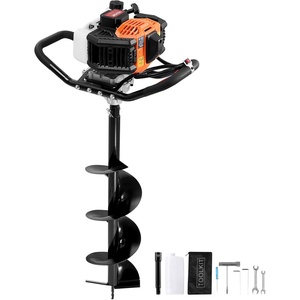 VEVOR Post Hole Digger, Gas Powered 52CC 1450W Earth Auger, 8′ Drill Bit & 1 Ext Rod, Farm/Garden Post Hole Digger, EPA Certified(21.65 x 11.81 x 13.78 in)