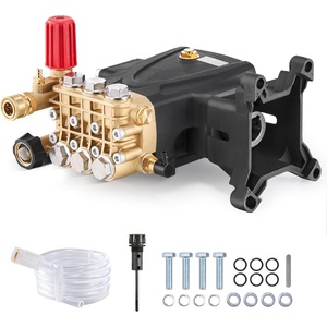 VEVOR Pressure Washer Pump, 1″ Shaft Horizontal Triplex Plunger, 4000 PSI, 4.0GPM, Replacement Power Washer Pumps Kit with Hardware, Compatible with Simpson MorFlex 40224, 40225, 40226, Santoprene(4.0 GPM New Version)