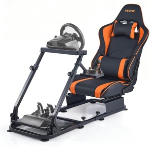 VEVOR Racing Wheel Stand, Adjustable & Foldable Simulator Stand for Logitech G29 G27 G920 G923, Thrustmaster T300RS T300GT T248 TS-PC TSXW Gaming Cockpit,Pedals Simulator NOT Included | Fit for Logitech G29 G27 G920 G923, Thrustmaster T300RS T300GT T248 TS-PC TSXW Gaming Cockpit, Pedals Simulator NOT Included(Dual-Track Arm Cockpit)