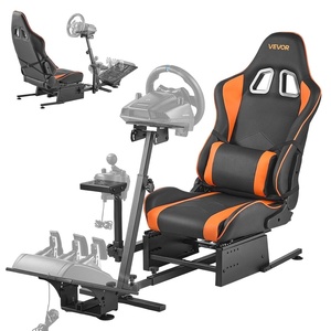 VEVOR Racing Wheel Stand, Adjustable & Foldable Simulator Stand for Logitech G29 G27 G920 G923, Thrustmaster T300RS T300GT T248 TS-PC TSXW Gaming Cockpit,Pedals Simulator NOT Included | Fit for Logitech G29 G27 G920 G923, Thrustmaster T300RS T300GT T248 TS-PC TSXW Gaming Cockpit, Pedals Simulator NOT Included(Single-Track Arm Cockpit)