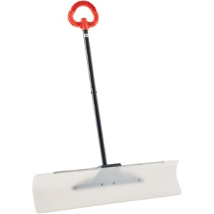 VEVOR Snow Pusher, 36 inch Wide Push Snow Shovel Plow for Driveway, Sidewalks and Doorways with Segmented Handle, Ergonomic Grip and HDPE Plastic Blade(White)