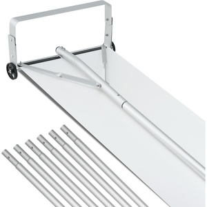 VEVOR Snow Roof Rake, 30ft Reach Aluminium Roof Shovel with Slide Cloth, Premium 19″ Blade Snow Removal Tool, Safe on Roof with Roll Wheels, Anti-Slip Handle, Use for House Roof, Car Snow, Wet Leaves