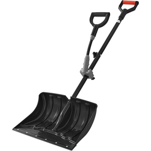 VEVOR Snow Shovel for Driveway, 17 in Wide Plastic Snow Shovel with D-Shaped Handles & Aluminum Blade, Large Capacity Snowplow Shovels, Lightweight Snows Removal Tool for Garden Car Camping(18 inch)