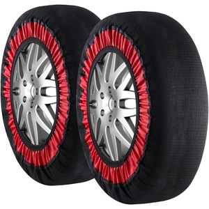 VEVOR Snow Socks for Tires – Excellent Alternative for Tire Chains, Polyester Fiber Tire Socks for Snow, Fits Car, SUV, Pickups and Truck (Pack of 2) – Medium(Medium)