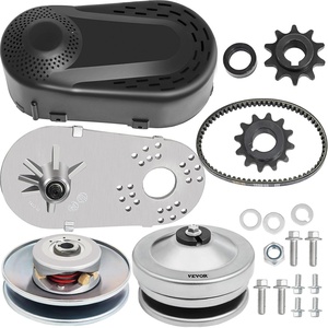VEVOR Torque Converter CVT 2HP-7HP 3/4″ Go Kart Clutch 212CC 30 Series Mini Bike 10T #40 41 Chain and 12T #35 Replacement Set TAV2 30-75 218353A Manco CVT Clutch Small Engine Drive Belt