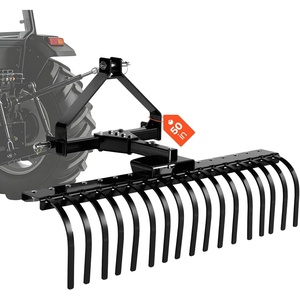VEVOR Tow Behind Dethatcher, 40-inch Lawn Dethatcher Rake with 20 Spring Steel Tines for ATV or Mower, Heavy Duty Tow Behind Lawn Rake with Lift Handle for Garden Farm Grass, Leaves, Pine Needles(50″ Dethatcher with 3-Point Attachments)