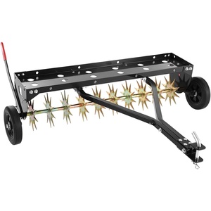 VEVOR Tow Behind Plug Aerator, 40 in Lawn Core Aerator Tool Universal Hitch, 150lbs Weight Capacity, Heavy Duty Pull Behind Spike Aerators with Tray & 10.6 in Wheels, for Farmland & Garden Tractors(Spike Aerator (40in))