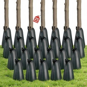 VEVOR Tree Watering Bags Slow Release 20 Gallon 4 Pack, 3-4 Hours Tree Water Bag, Heavy Duty PE Tree Drip Irrigation Gator Bag with Zipper, Durable & Reusable Deep Root Shrub Watering Bag(25 Pack)