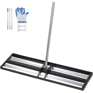 VEVOR Updated Lawn Leveling Rake with Roller, 36″ x 10″ Stainless Steel Lawn Leveler with 83.9″ Adjustable Handle, Heavy Duty Yard Leveling Rake, Effort Saving Lawn Leveling Tool for Yard Golf Court(10x36x84in (with Roller))