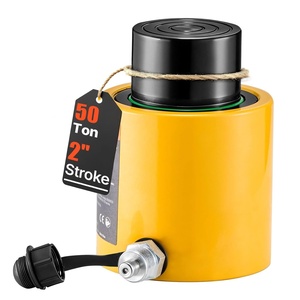 Vevor 50T 2In Stroke Hydraulic Cylinder Jack Solid Single Acting Hydraulic Ram Cylinder 50mm Hydraulic Lifting Cylinders(50T 2Inch): Industrial & Scientific
