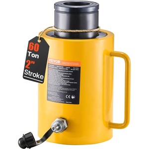 Vevor 60T 2 Inch Hydraulic Cylinder Jack Hollow Single Acting Hydraulic Ram Cylinder 50mm Hydraulic Lifting Cylinders for Riggers Fabricators (60T 2 Inch Hollow): Industrial & Scientific