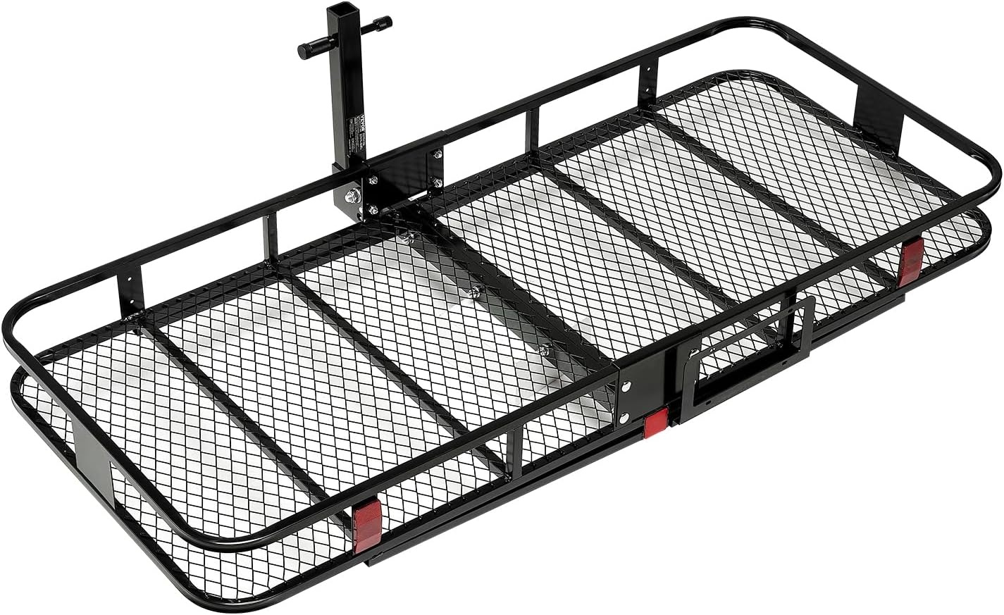 image:imageVEVOR 70 x 30 x 6 Hitch Cargo Carrier 500 lbs Capacity with Nighttime Reflective Reminder Folding Hitch Mount Cargo Carrier Basket with Hitch Lock for 2 Receiver Fit for SUVs70 x 30 x 6