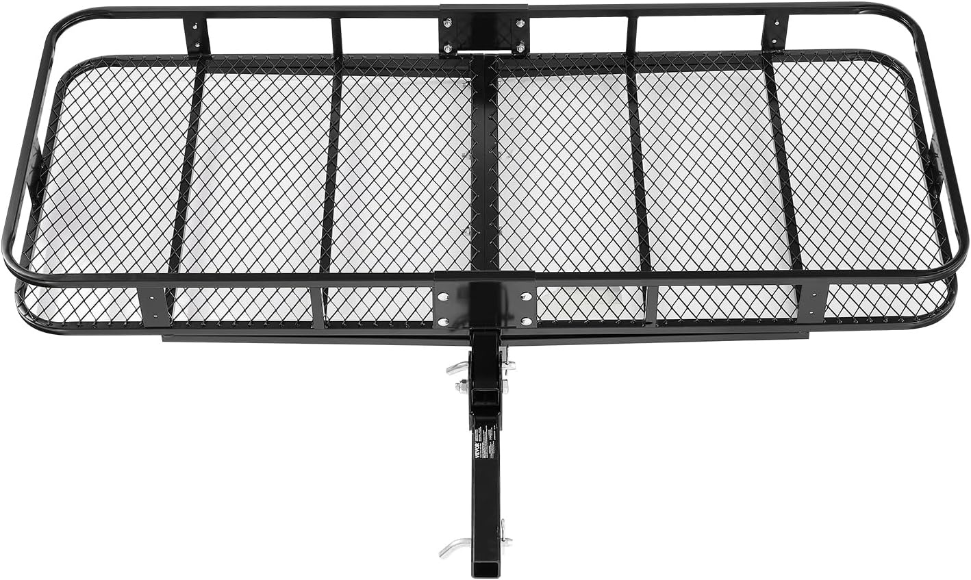 image:imageVEVOR 70 x 30 x 6 Hitch Cargo Carrier 500 lbs Capacity with Nighttime Reflective Reminder Folding Hitch Mount Cargo Carrier Basket with Hitch Lock for 2 Receiver Fit for SUVs70 x 30 x 6