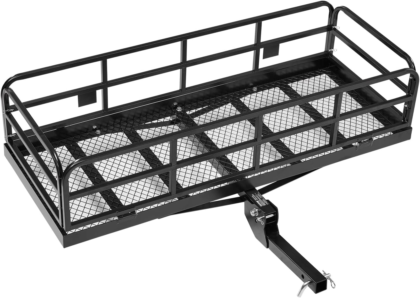 image:imageVEVOR 70 x 30 x 6 Hitch Cargo Carrier 500 lbs Capacity with Nighttime Reflective Reminder Folding Hitch Mount Cargo Carrier Basket with Hitch Lock for 2 Receiver Fit for SUVs60 x 24 x 14