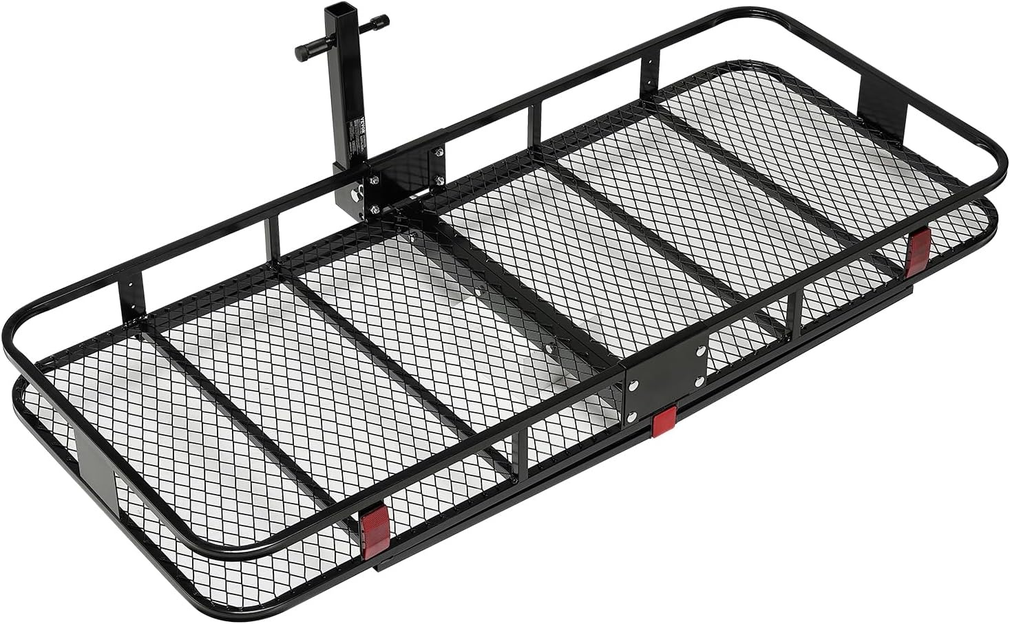 image:imageVEVOR 70 x 30 x 6 Hitch Cargo Carrier 500 lbs Capacity with Nighttime Reflective Reminder Folding Hitch Mount Cargo Carrier Basket with Hitch Lock for 2 Receiver Fit for SUVs70 x 30 x 6