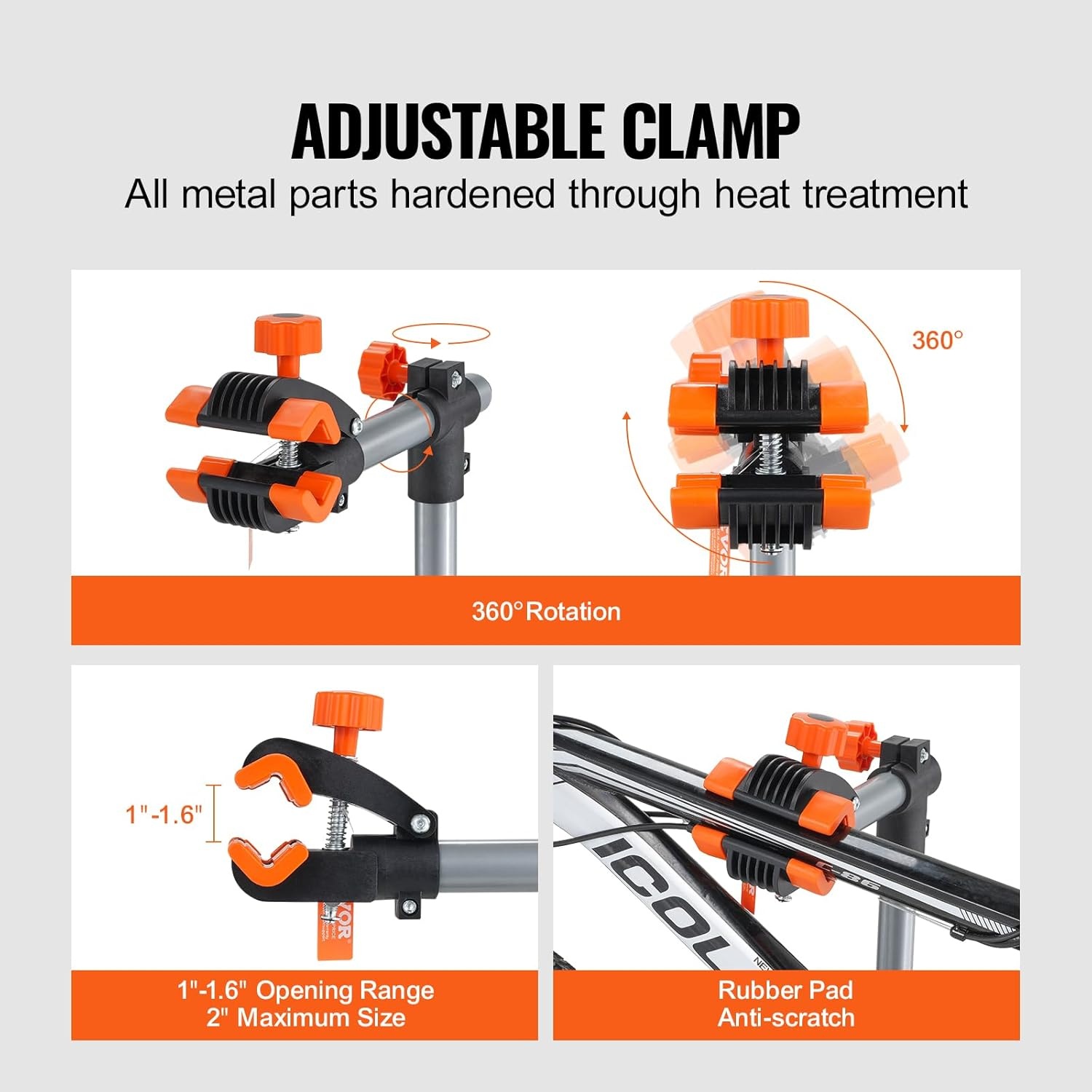 image:imageVEVOR Bike Repair Stand Max 110 lb Heavyduty Bicycle Work Stand with 403594 in Adjustable Height amp Large Tool Tray Foldable Ebike Maintenance Rack Shop Home Mechanics for Mountain Road Bike80 LBS