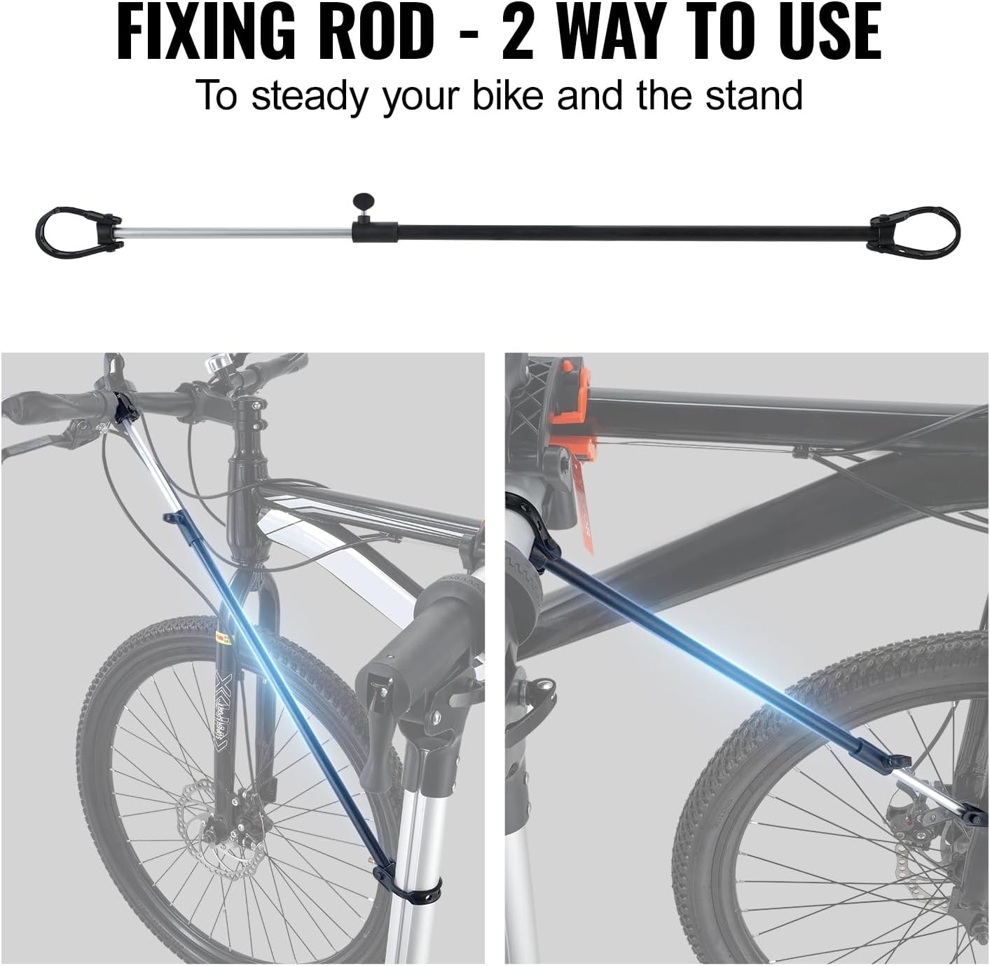 image:imageVEVOR Bike Repair Stand Max 110 lb Heavyduty Bicycle Work Stand with 403594 in Adjustable Height amp Large Tool Tray Foldable Ebike Maintenance Rack Shop Home Mechanics for Mountain Road Bike66 LBS