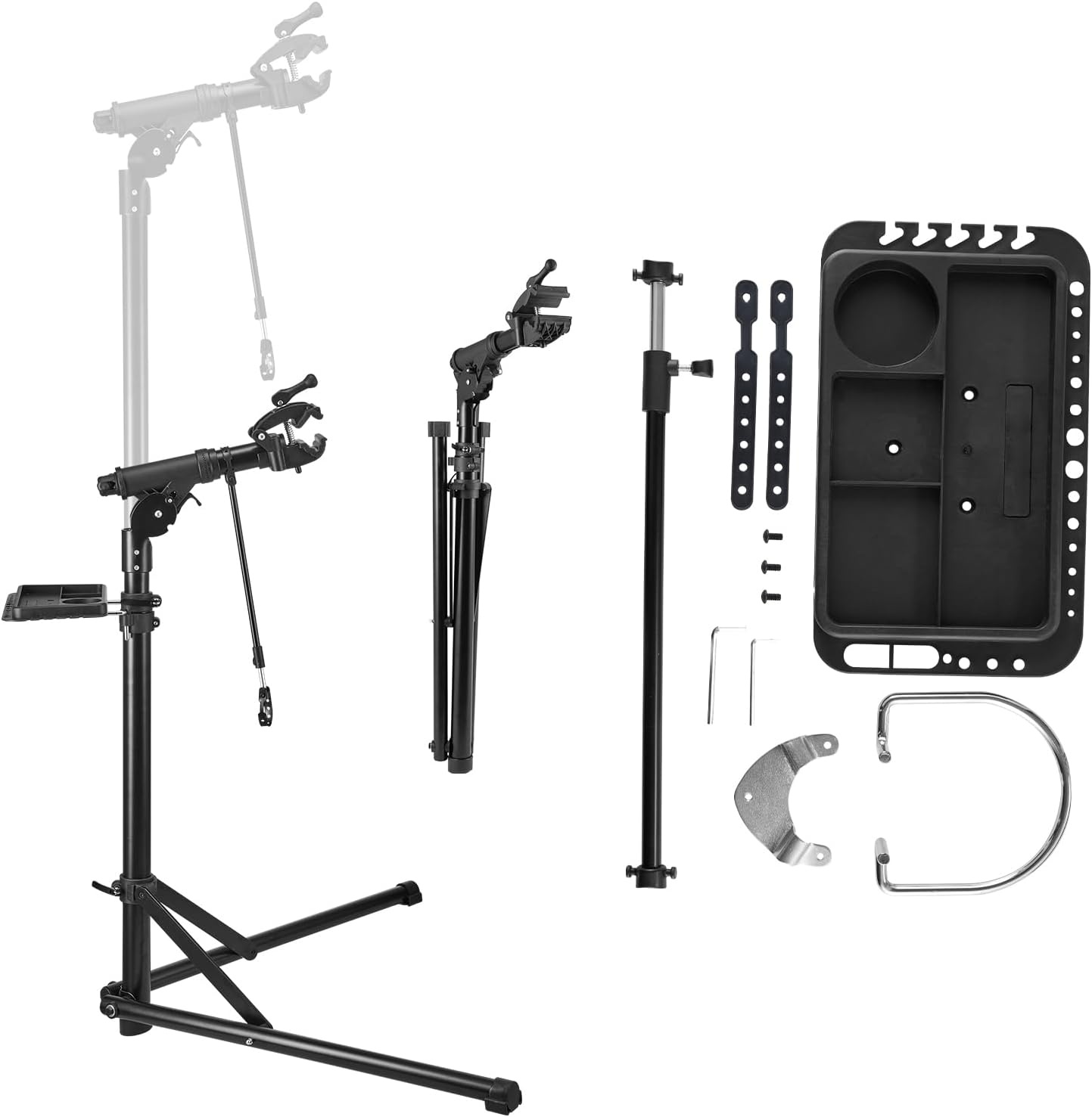 image:imageVEVOR Bike Repair Stand Max 110 lb Heavyduty Bicycle Work Stand with 403594 in Adjustable Height amp Large Tool Tray Foldable Ebike Maintenance Rack Shop Home Mechanics for Mountain Road Bike85 LBS
