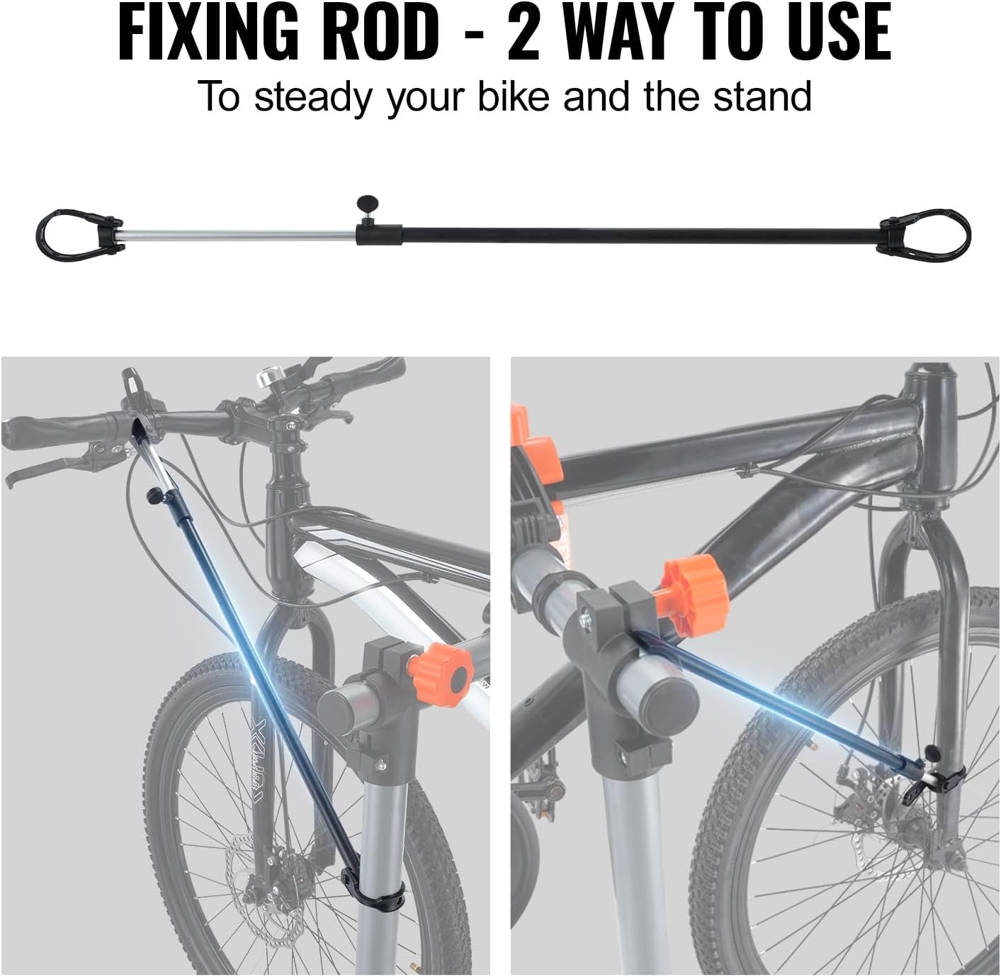 image:imageVEVOR Bike Repair Stand Max 110 lb Heavyduty Bicycle Work Stand with 403594 in Adjustable Height amp Large Tool Tray Foldable Ebike Maintenance Rack Shop Home Mechanics for Mountain Road Bike80 LBS