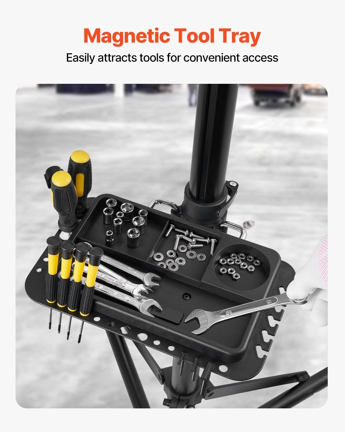image:imageVEVOR Bike Repair Stand Max 110 lb Heavyduty Bicycle Work Stand with 403594 in Adjustable Height amp Large Tool Tray Foldable Ebike Maintenance Rack Shop Home Mechanics for Mountain Road Bike85 LBS