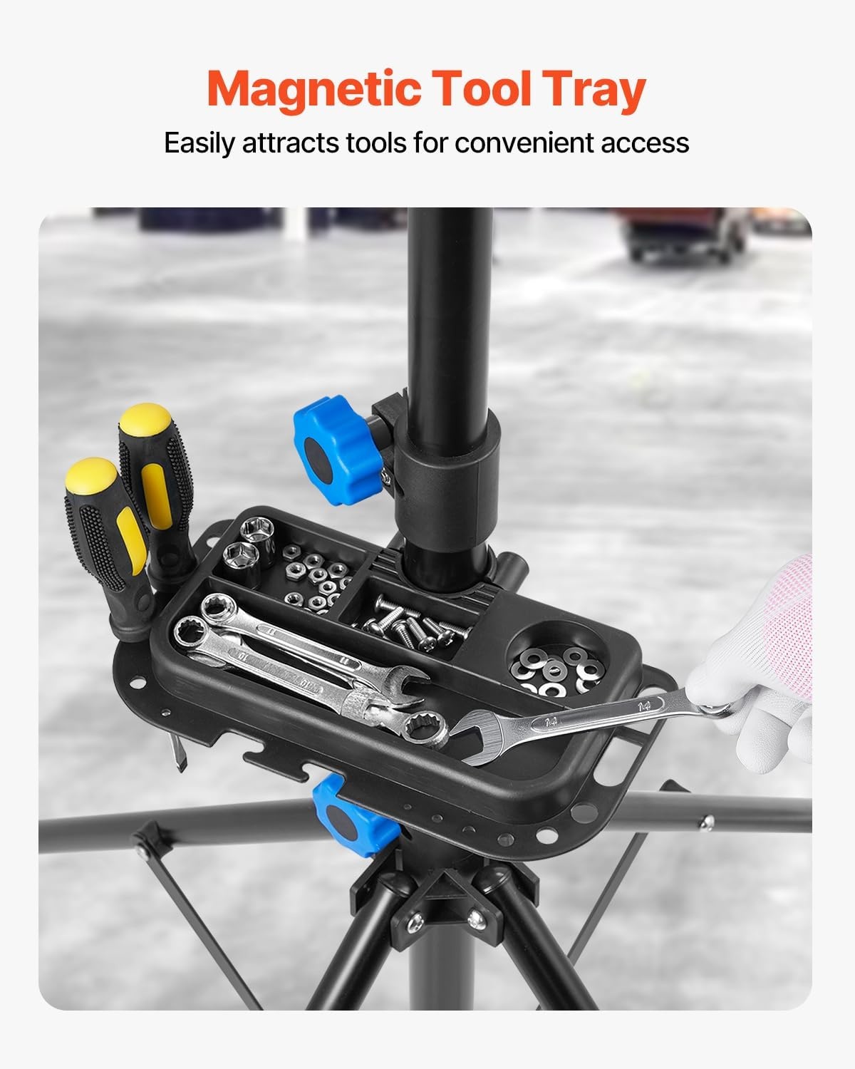 image:imageVEVOR Bike Repair Stand Max 110 lb Heavyduty Bicycle Work Stand with 403594 in Adjustable Height amp Large Tool Tray Foldable Ebike Maintenance Rack Shop Home Mechanics for Mountain Road Bike66 LBS