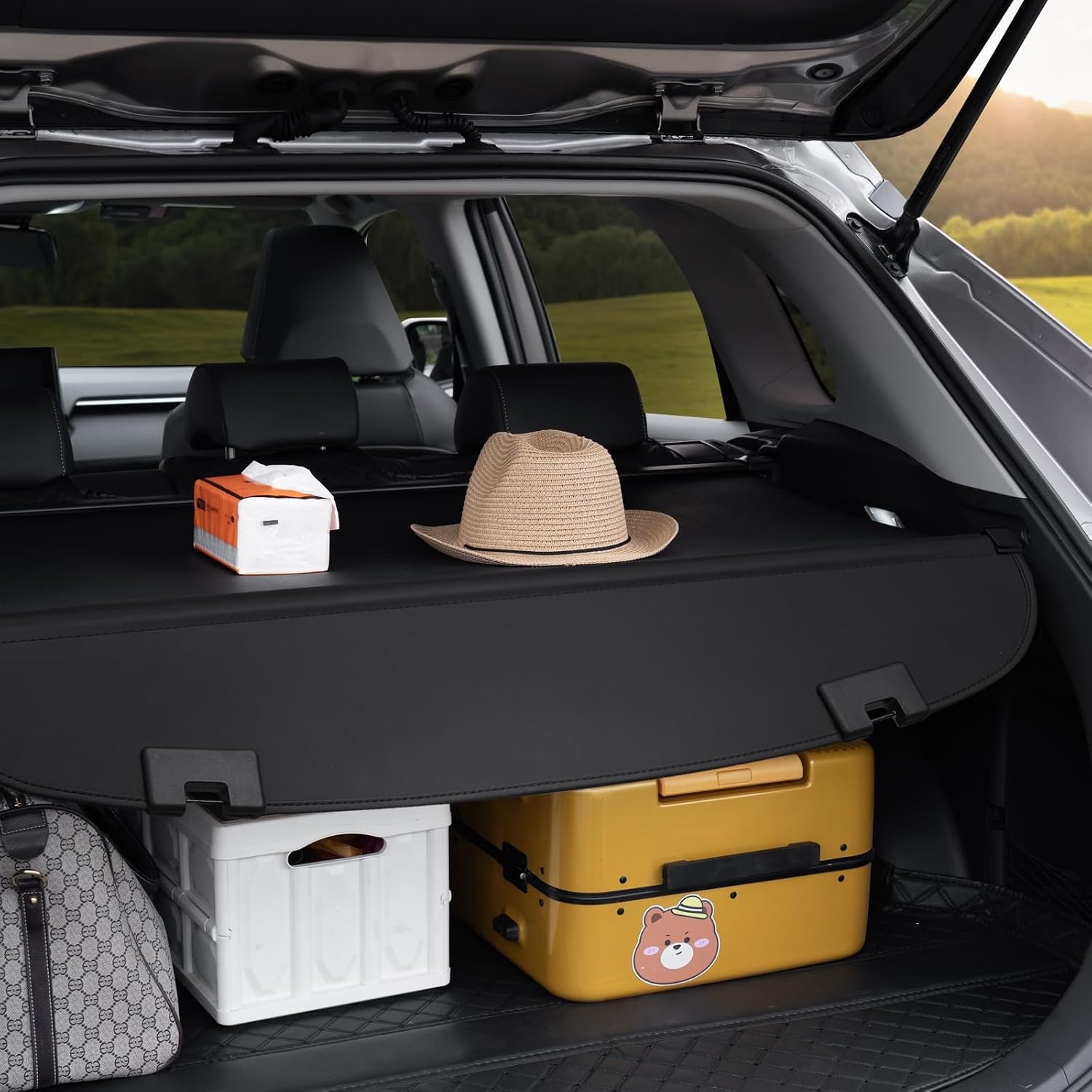 image:imageVEVOR Cargo Cover for Mazda CX5 20172024 2025 5Seater Accessories Carbon Fiber Texture Retractable Trunk Cover AntiPeeping Luggage Privacy Shield Easy Installation Security Shade CarMazda CX5 20172025