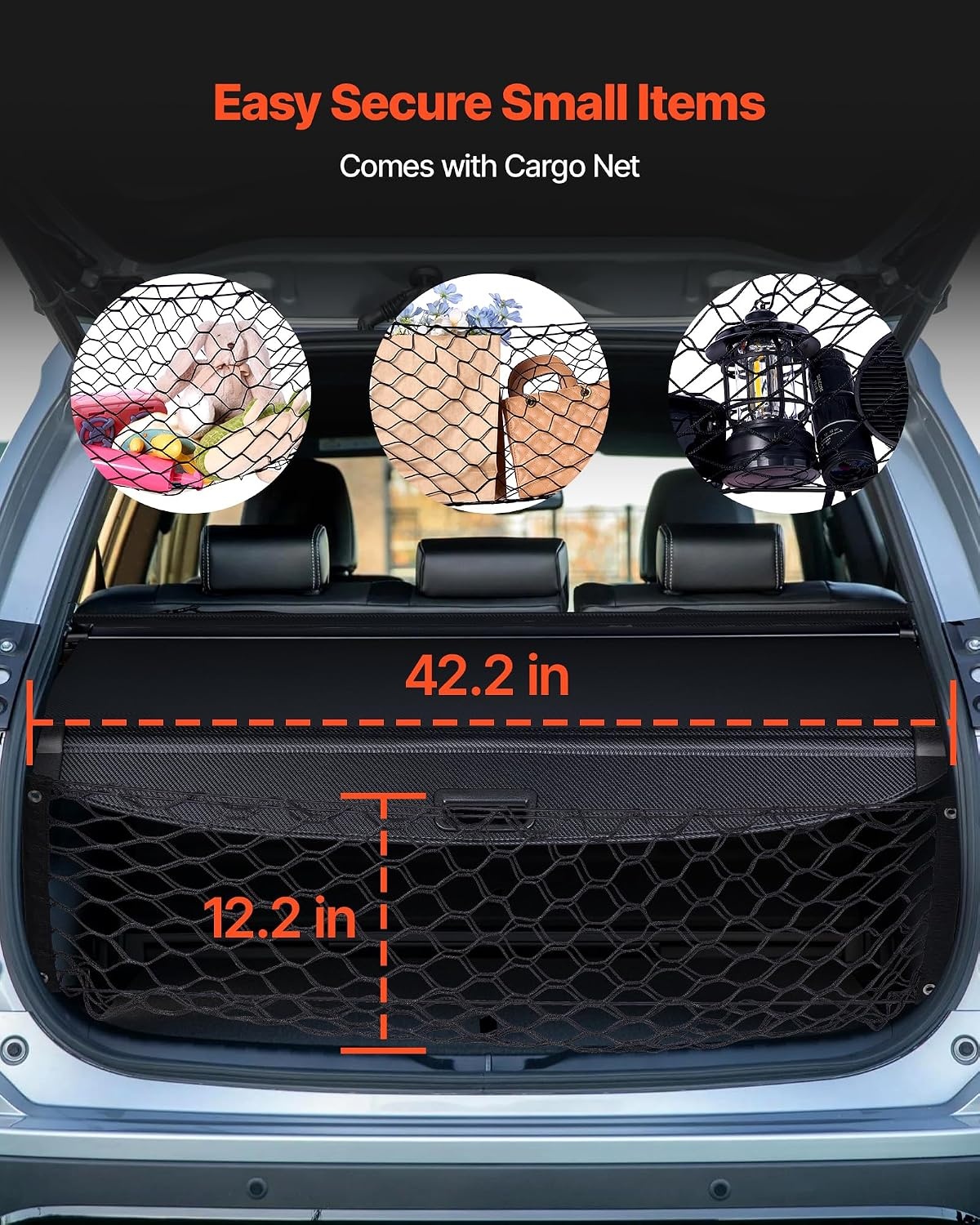 image:imageVEVOR Cargo Cover for Mazda CX5 20172024 2025 5Seater Accessories Carbon Fiber Texture Retractable Trunk Cover AntiPeeping Luggage Privacy Shield Easy Installation Security Shade CarHyundai Tucson 20212025