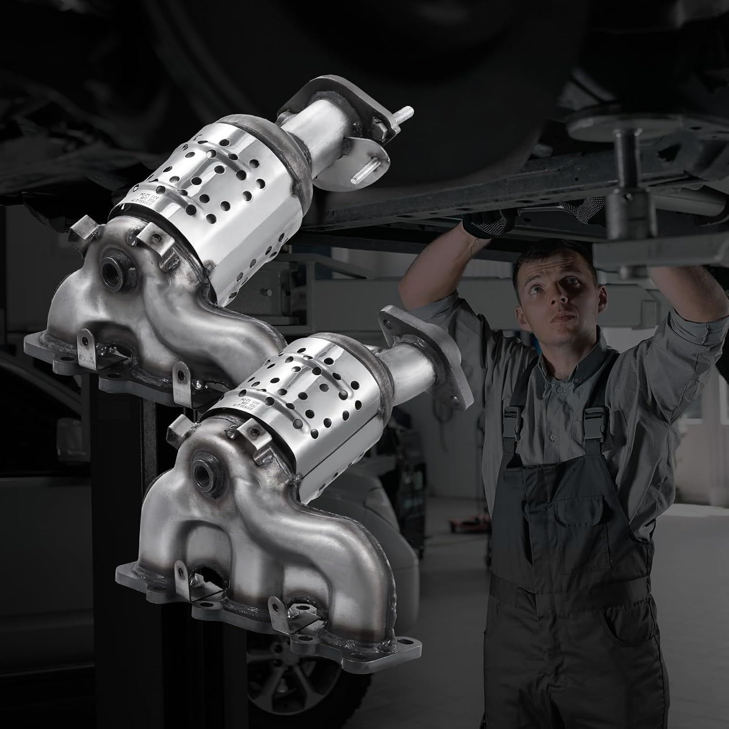 image:imageVEVOR Catalytic Converter Compatible with Chrysler 200 SebringDodge Avenger Caliber JourneyJeep Compass Patriot 24L L4 Front OE 54735 Stainless Steel Exhaust Gas Purification Fits FWD Only1319 Explorer