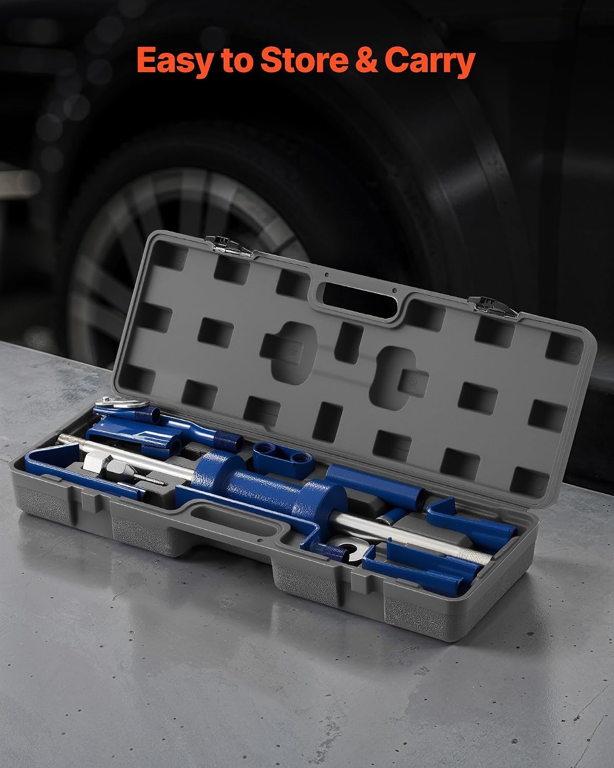 image:imageVEVOR Dent Puller Kit 13 lbs 14in1 Slide Hammer Dent Removal Kit HeavyDuty Auto Body Truck Repair Automotive Damage Remover Tool Repair Frame with Carrying Case Extension Rod NonSlip Handle13 lbs 14in1