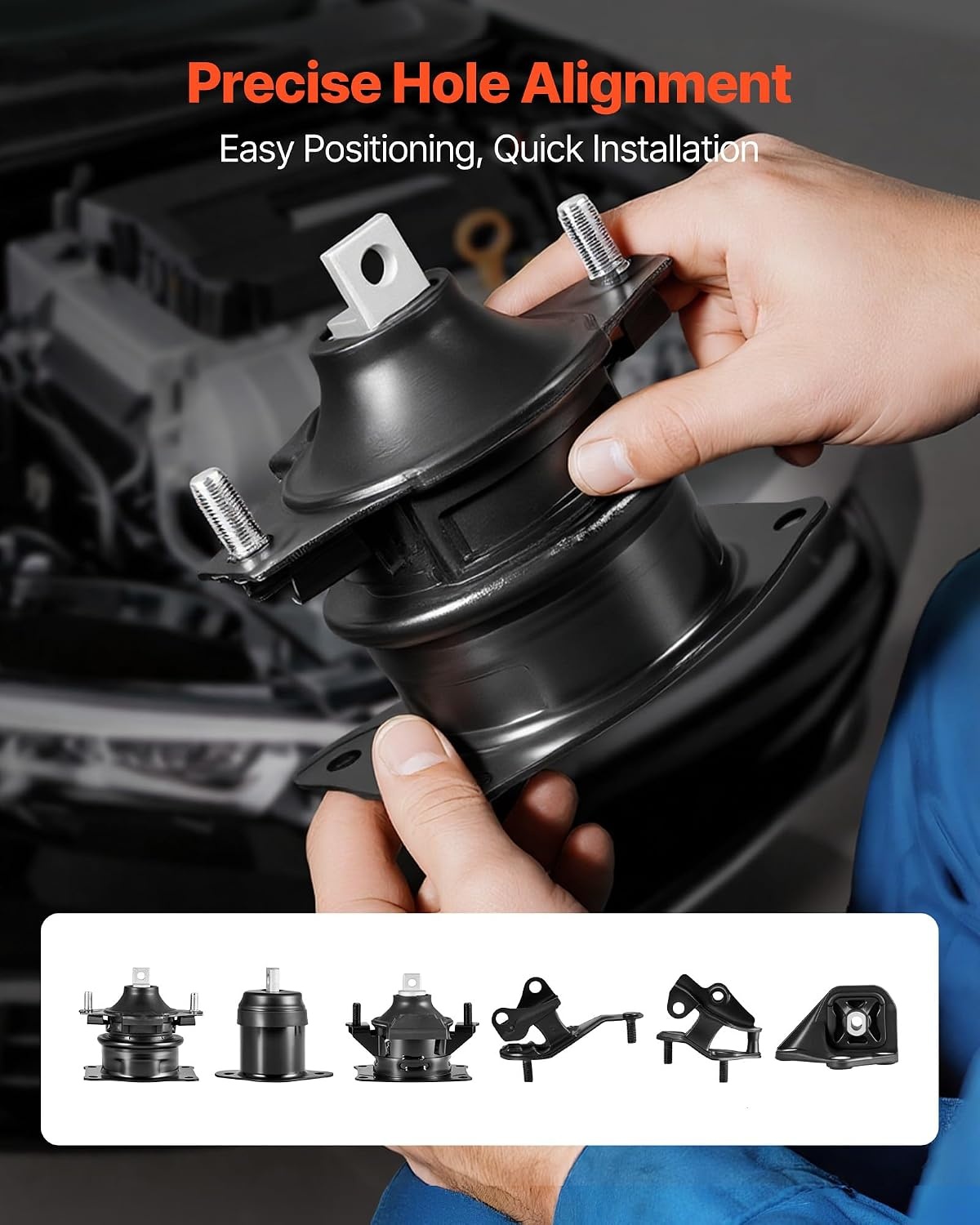 image:imageVEVOR Engine Motor Mount and Transmission Mount Kit Replacement Set of 5 Compatible with 20132017 Honda Accord 24L L4 Replace OE A65072 A65054 A65040 A65068 A65071 Secure Support20032007 Honda Accord 24L