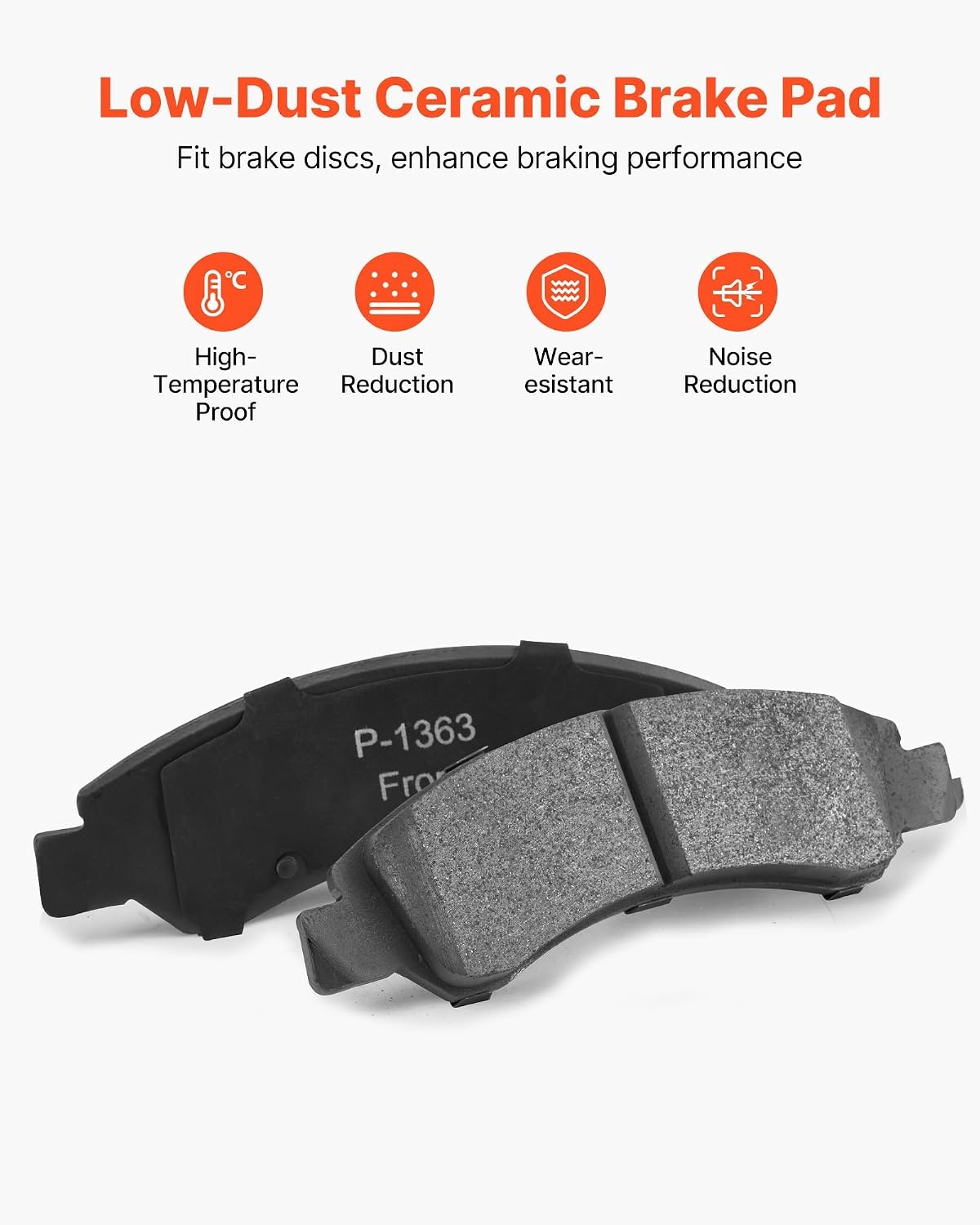 image:imageVEVOR Front and Rear Brake Kit Compatible with 20072013 Acura MDX 20102013 Acura ZDX 20092014 Honda Pilot Drilled and Slotted Brake Rotors Ceramic Brake Pads Replacement Kit 13 in FrontS55097