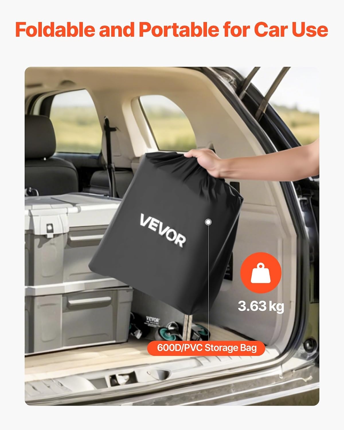 image:imageVEVOR Hitch Cargo Carrier Bag Waterproof 840D PVC 5984 x 2402 x 3063 in 25 Cubic Feet Heavy Duty Cargo Bag for Truck Bed Storage with Reinforced Straps Suitable for Car SUV Vans Hitch Basketwith Reinforced StrapsLockStorage Bag