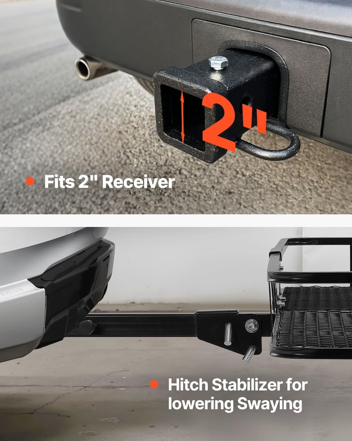 image:imageVEVOR Hitch Mount Cargo Carrier 60 x 36 x 6 Folding Rear Luggage Rack Basket with Waterproof Cargo Bag 500LBS Capacity HighStrength Steel Hitch Cargo Carrier Fits 2 Receiver for SUV Pickups60 x 20 x 6