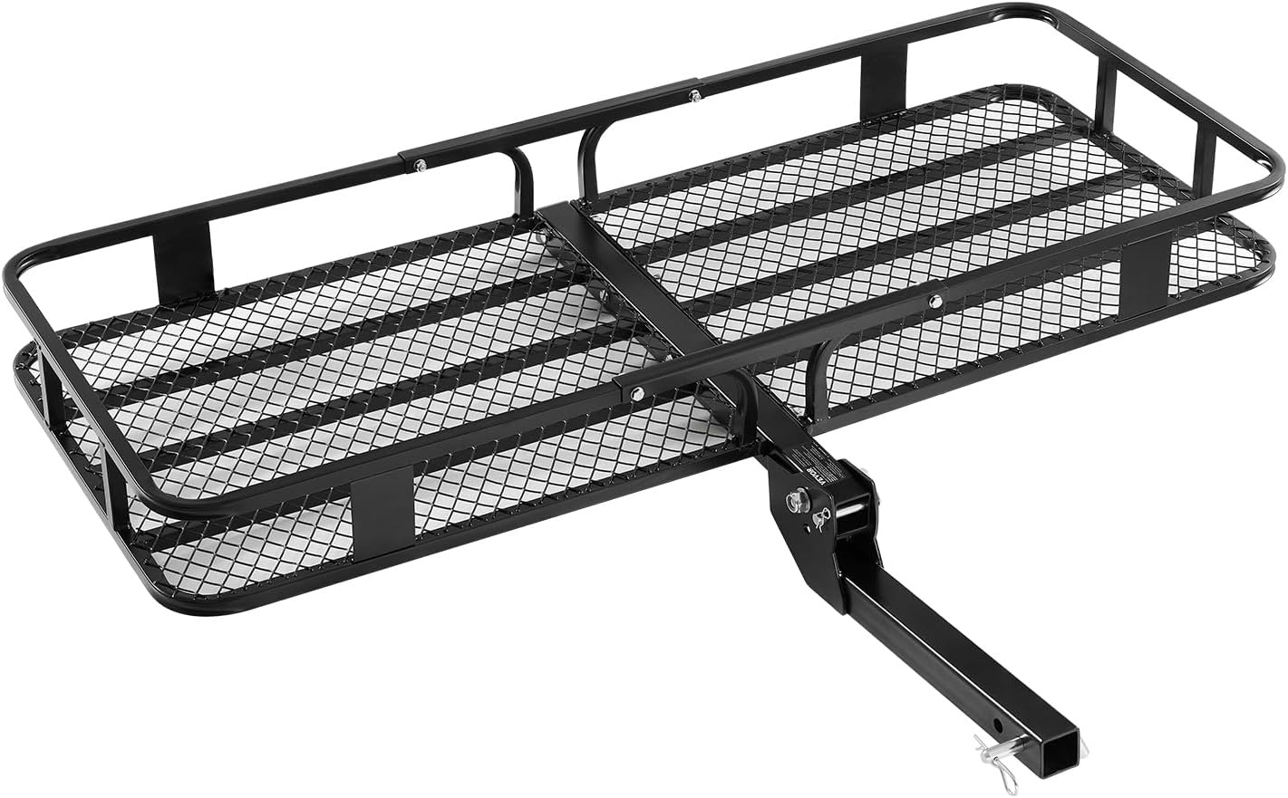 image:imageVEVOR Hitch Mount Cargo Carrier 60 x 36 x 6 Folding Rear Luggage Rack Basket with Waterproof Cargo Bag 500LBS Capacity HighStrength Steel Hitch Cargo Carrier Fits 2 Receiver for SUV Pickups60 x 24 x 6