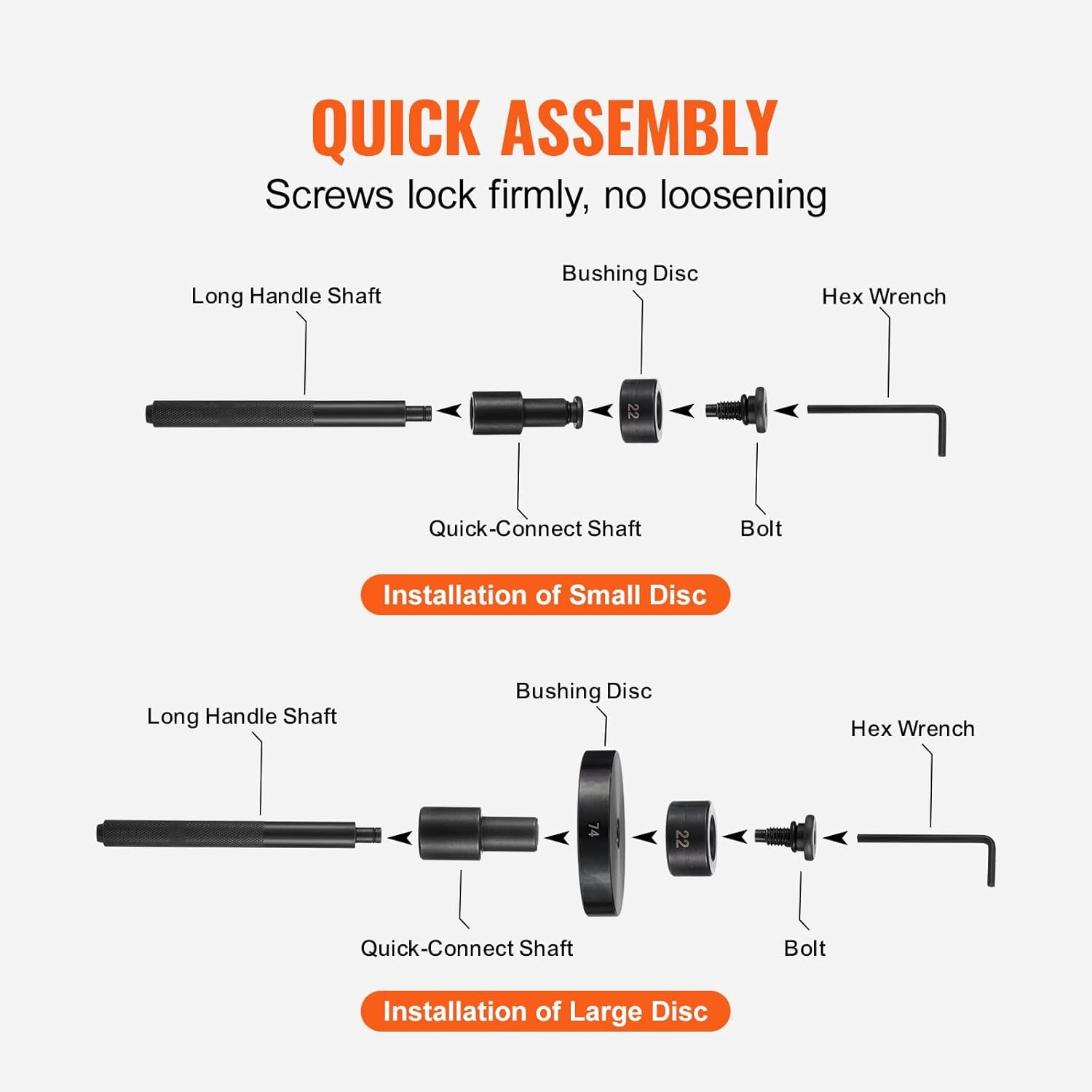 image:imageVEVOR Motorcycle Fork Seal Driver Tool Kit for 35mm50mm AdjustableUniversal Bike Bearing Race and Seal Driver Tool Set 14pcs52 Piece