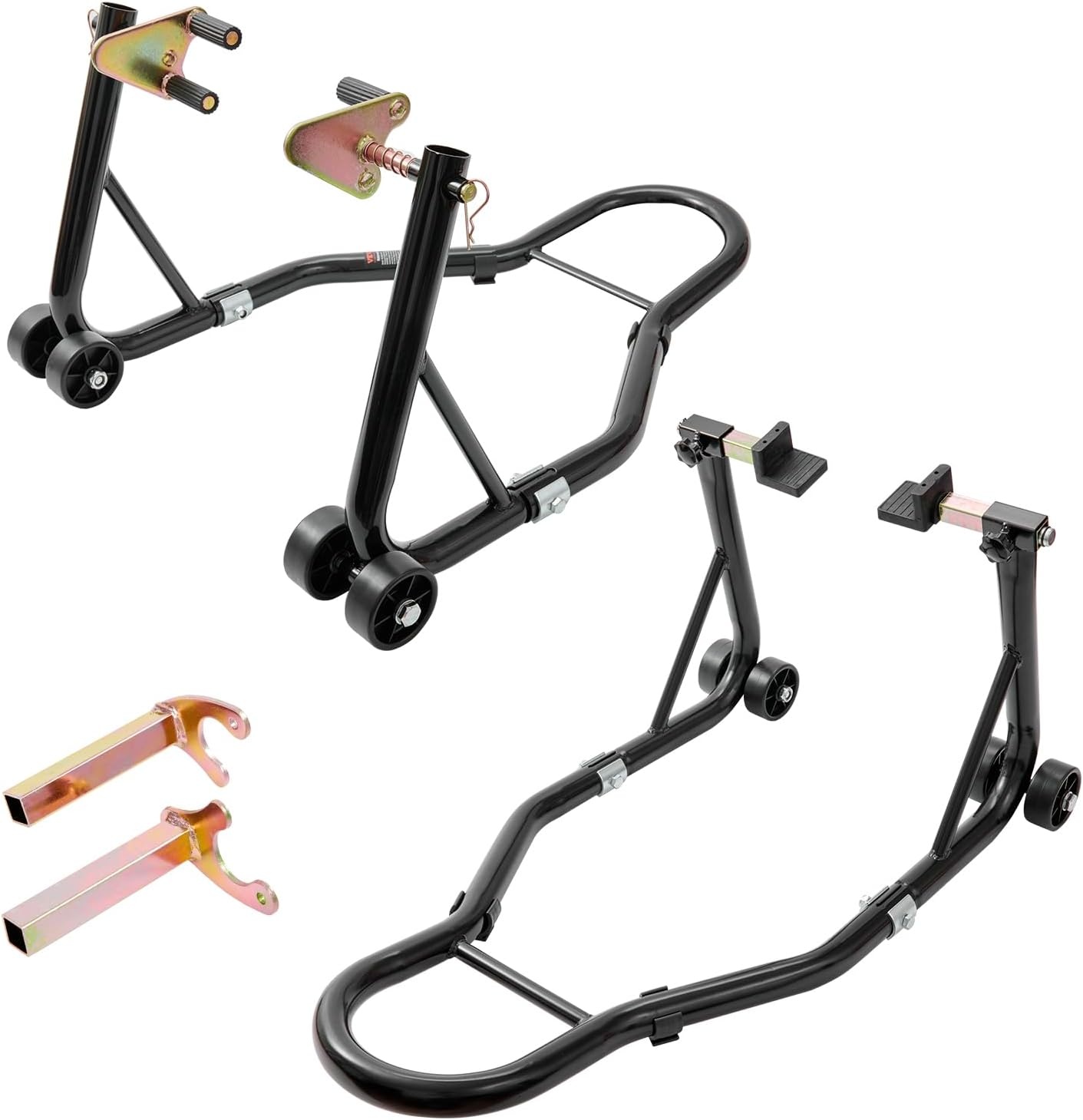 image:imageVEVOR Motorcycle Rear Wheel Stand 850 LBS Load Capacity Heavy Duty Rear Wheel Stand with U L Fork Swingarm Spool Adjustabe Motorcycle Lift Jack Stand for Suzuki Yamaha Honda Kawasaki RedBlack