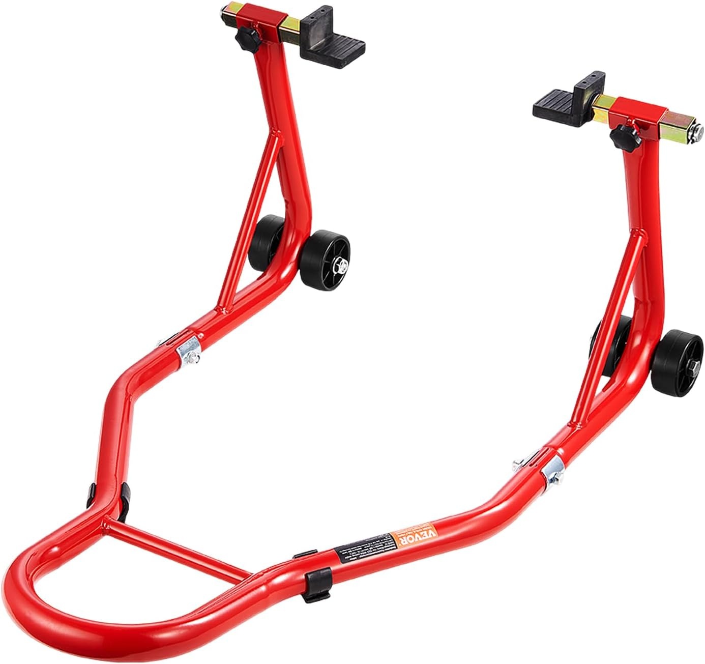 image:imageVEVOR Motorcycle Rear Wheel Stand 850 LBS Load Capacity Heavy Duty Rear Wheel Stand with U L Fork Swingarm Spool Adjustabe Motorcycle Lift Jack Stand for Suzuki Yamaha Honda Kawasaki RedRed