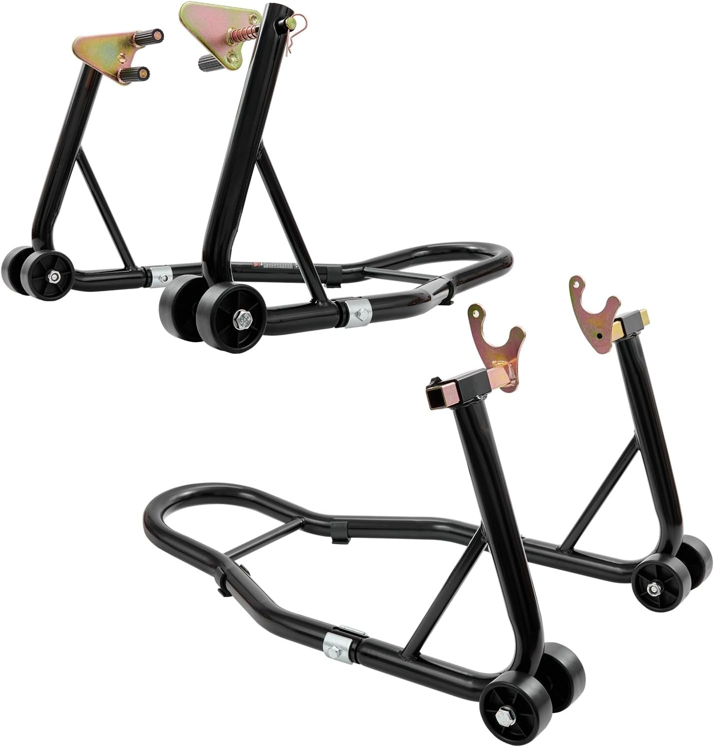 image:imageVEVOR Motorcycle Rear Wheel Stand 850 LBS Load Capacity Heavy Duty Rear Wheel Stand with U L Fork Swingarm Spool Adjustabe Motorcycle Lift Jack Stand for Suzuki Yamaha Honda Kawasaki RedBlack