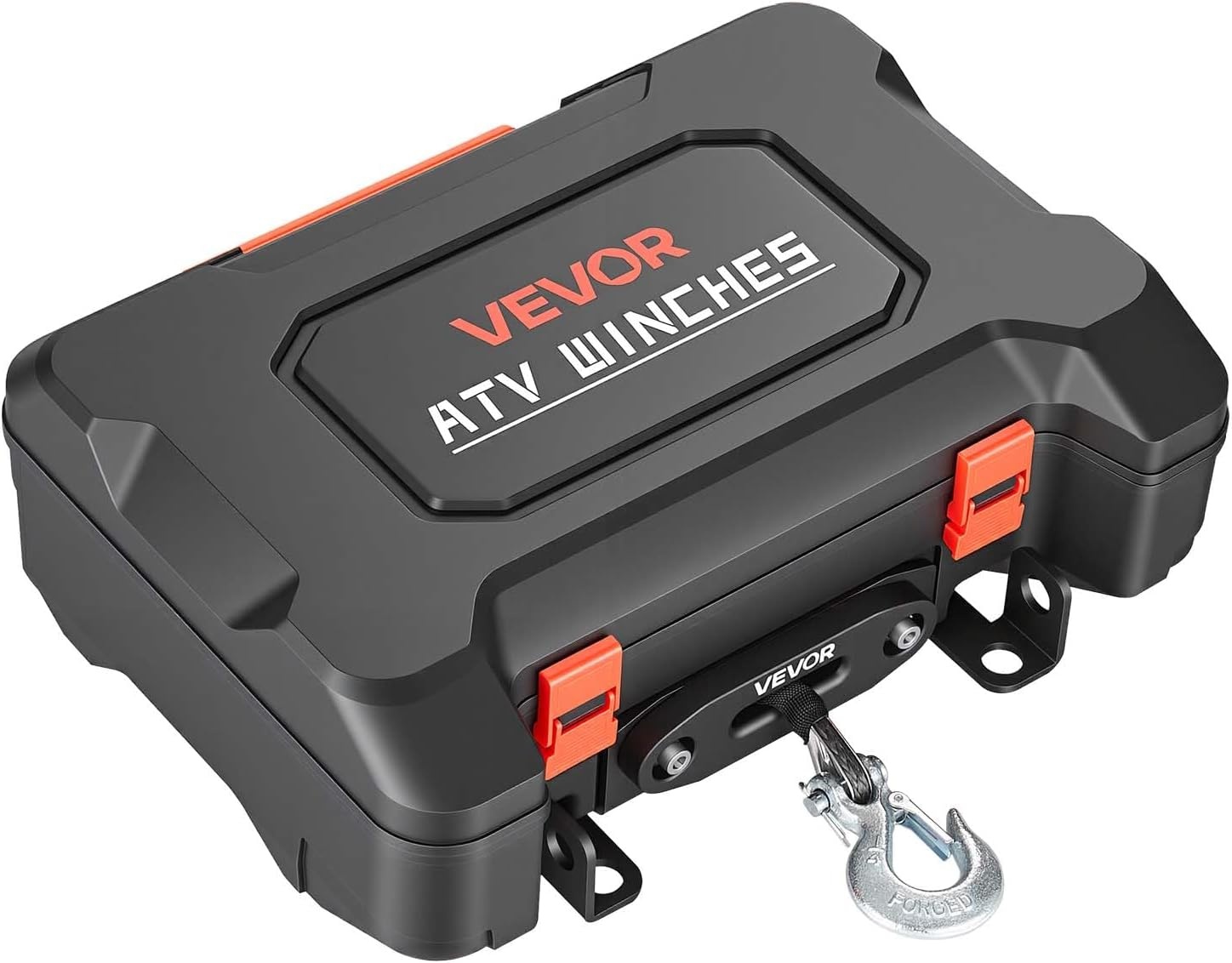 image:imageVEVOR Portable Winch 3500 lbs 12V DC Electric Winch with Synthetic Rope Wireless amp Wired Remotes BoxStyle Recovery Kit with Fairlead Clevis Hook Strap for ATV UTV OffRoad Outdoor Pulling Tasks