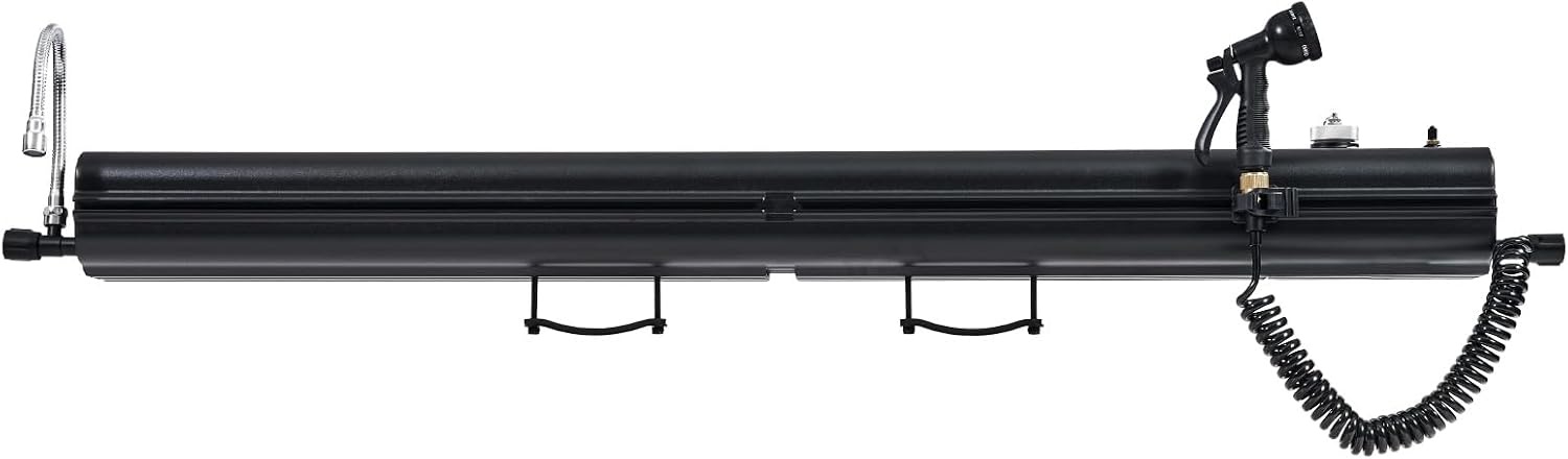 image:imageVEVOR Pressurized Water Tank Lightweight Aluminum MetalMultiDispensing Outdoor Roof Rack Water Tank with 2 SplashGuard PanelsVersatile Nozzle with Pressurization PortFit for Trunks7 Gal